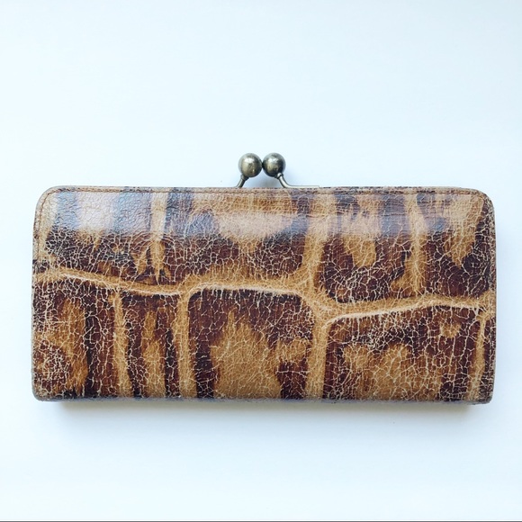 HOBO Handbags - Hobo Animal Embossed Kisslock Leather Wallet Women